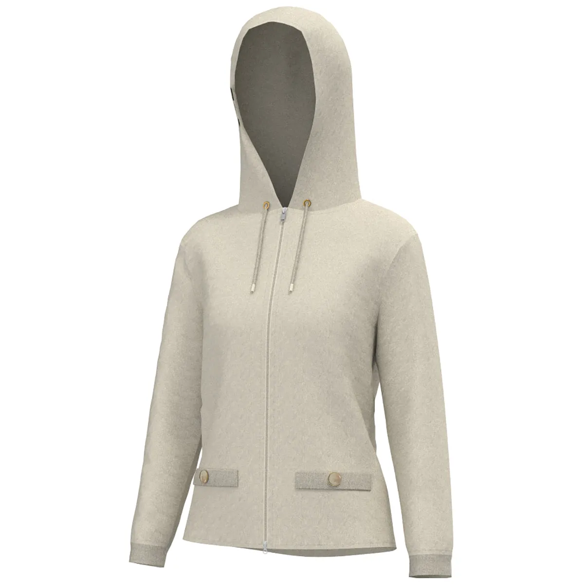 A. PUTNAM Women's Cream Enza Washable Cashmere Hoodie