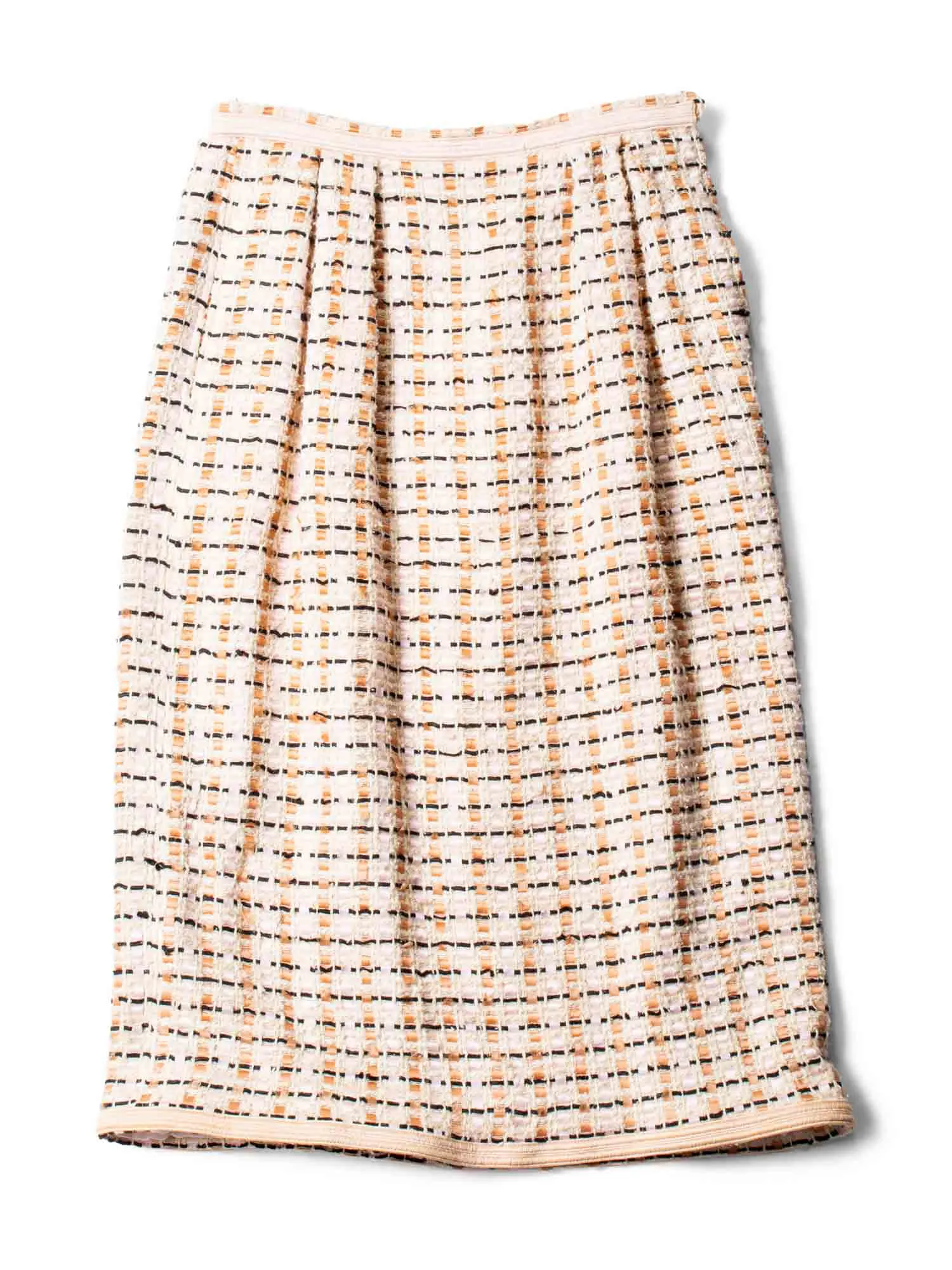 Adolfo New York Vintage Tweed Jacket Skirt Set Beige