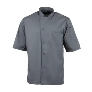 B185-S Chef Works Valais Signature Series Unisex Chefs Jacket Grey S