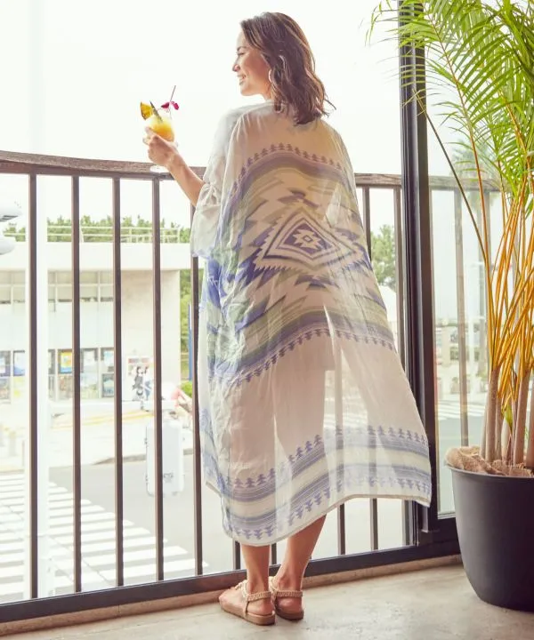 Beach Resort UV Maxi Kimono Cardigan