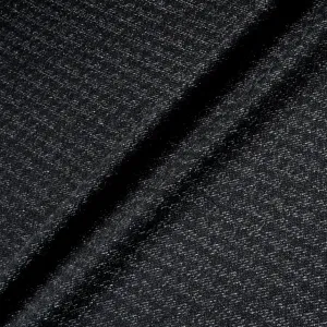 Black Metallic Wool Blend Bouclé