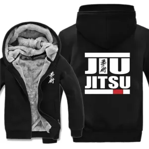 Brazilian  Jiu Jitsu Hoodies Men Coat Cool Thicken Winter Hoodie Jiu Jitsu Sweatshirt Jacket