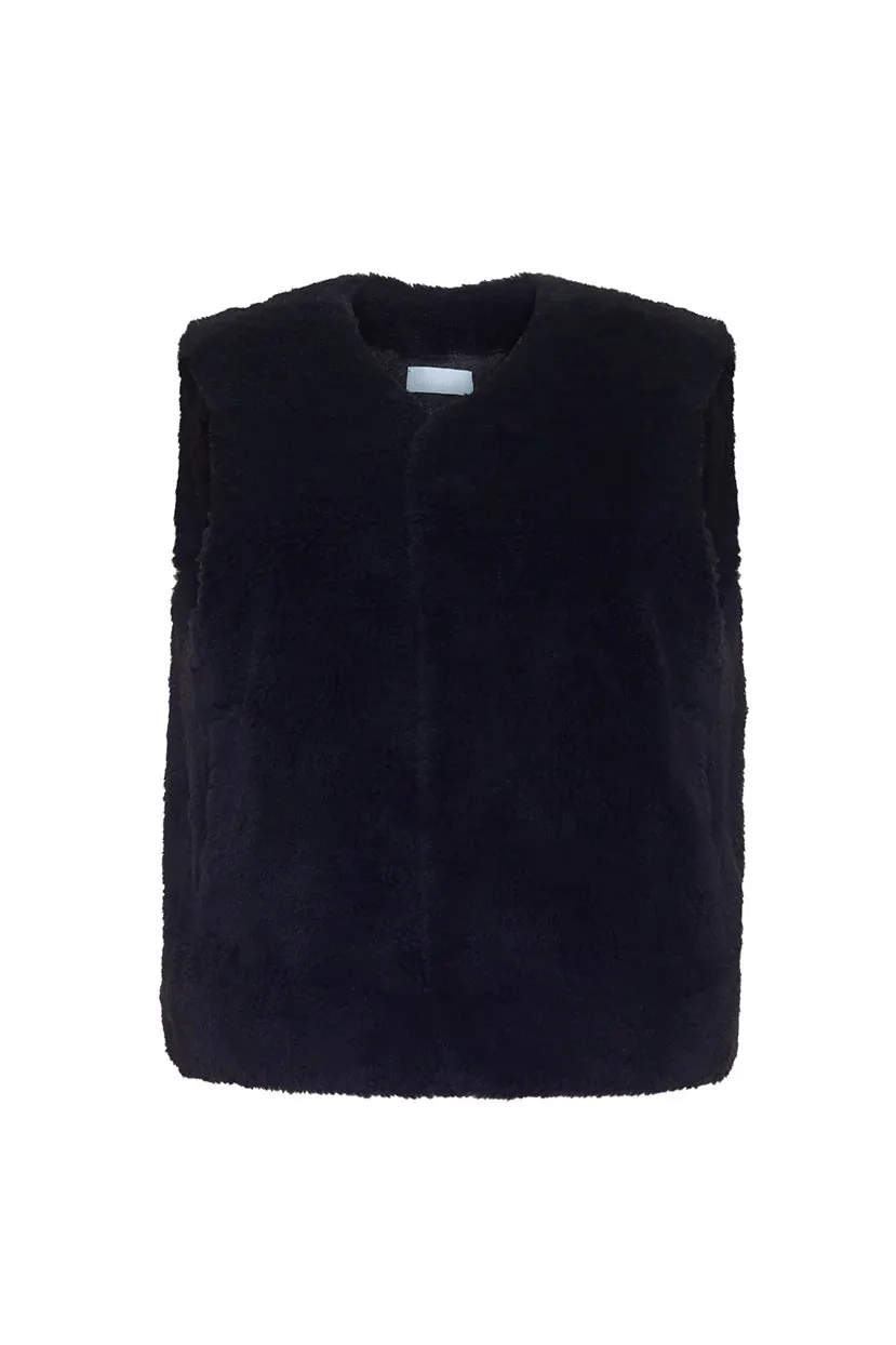 Burgess Shearling Vest - Black