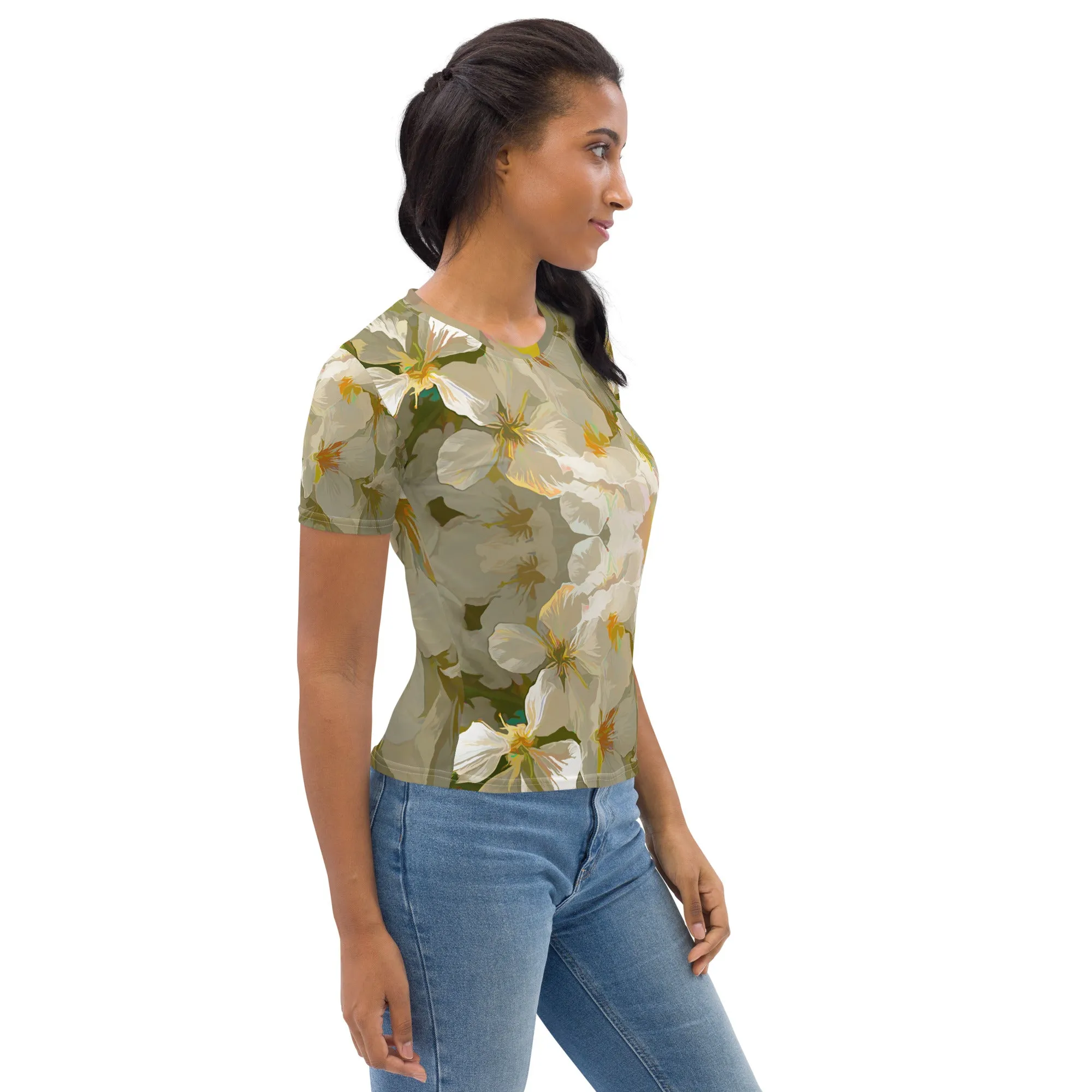 Cherry Blossom Women's Art T-shirt (with stretch!)