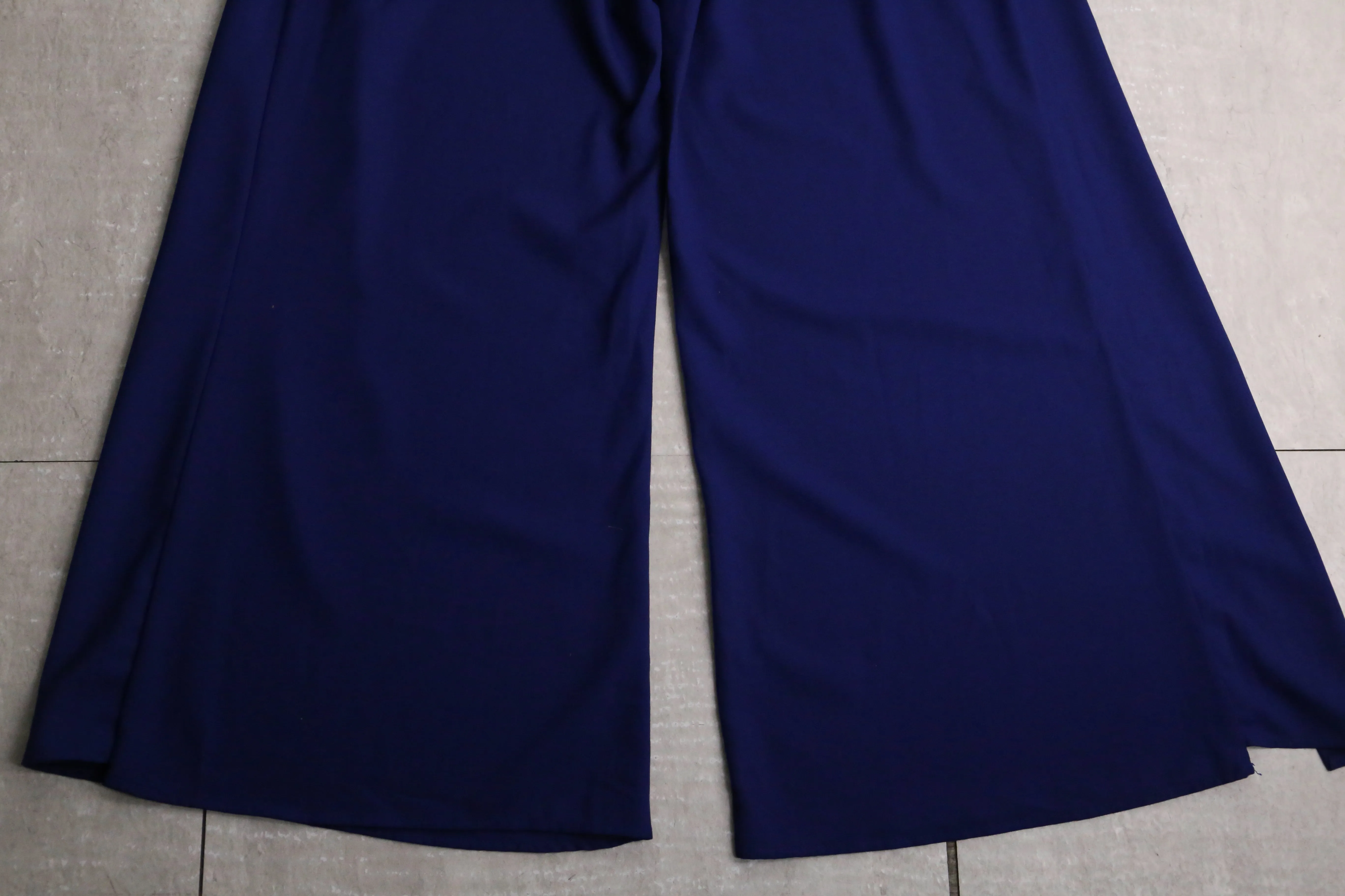 dark blue wide easy pants