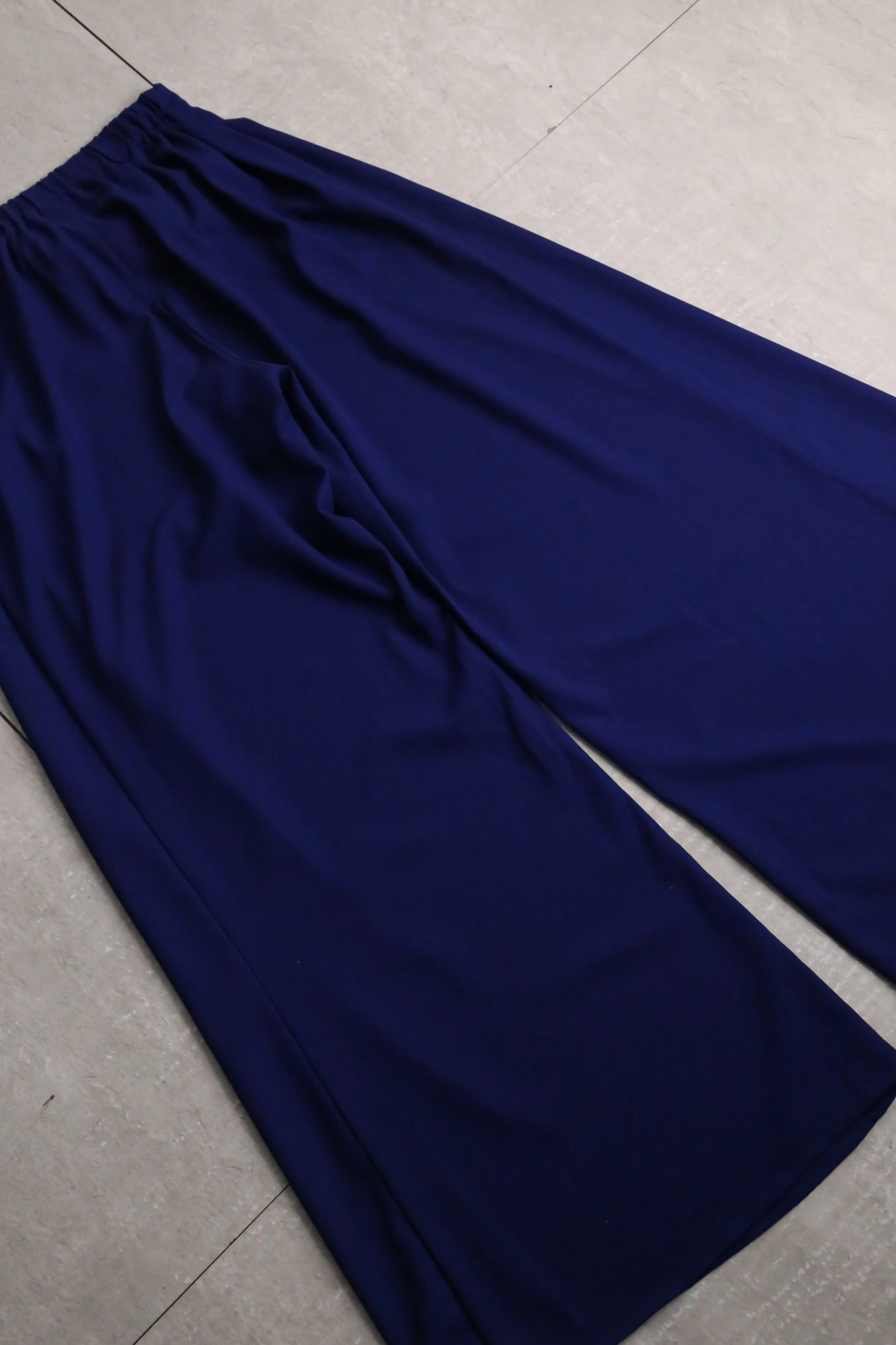 dark blue wide easy pants