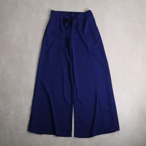 dark blue wide easy pants