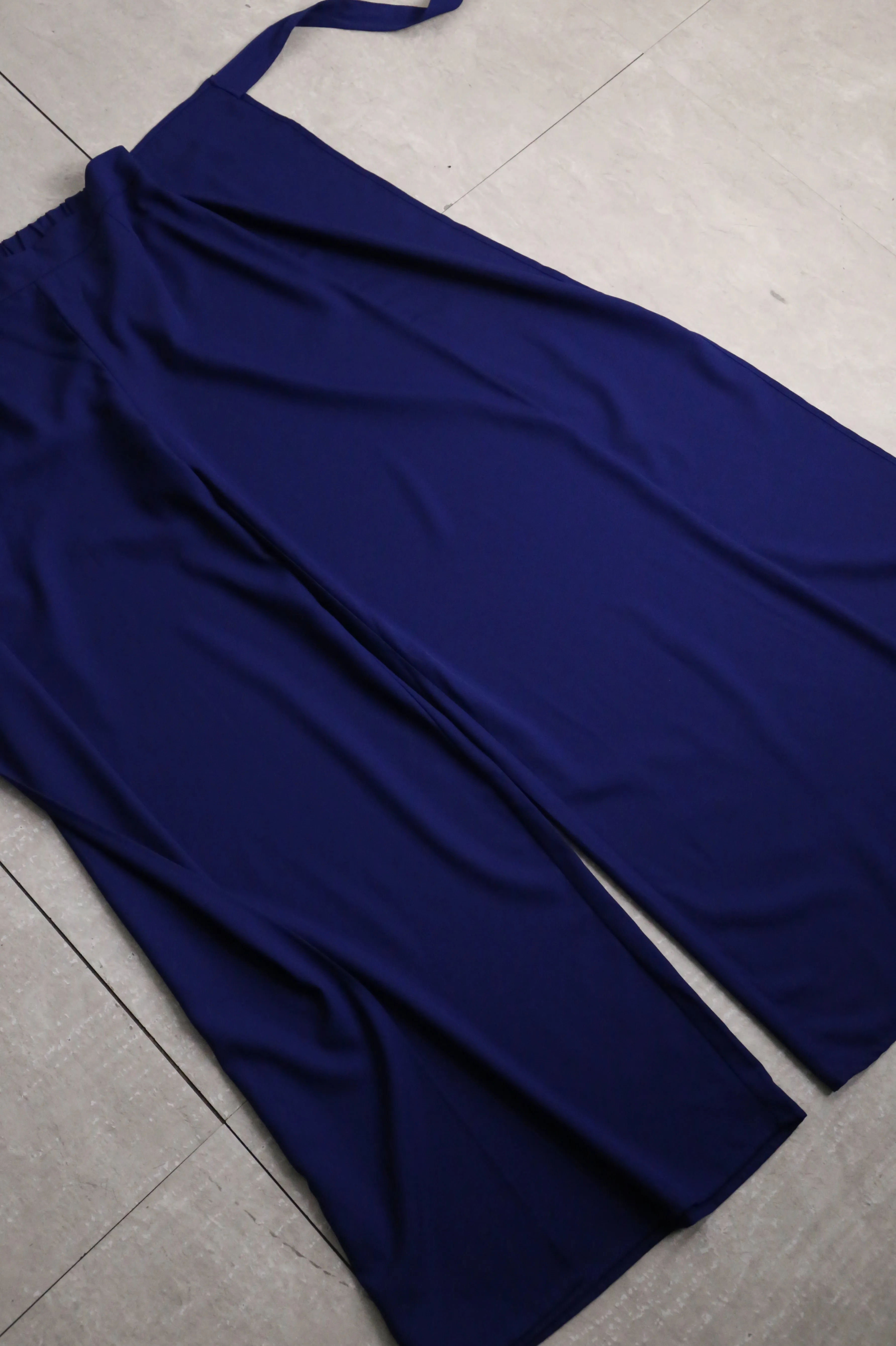 dark blue wide easy pants