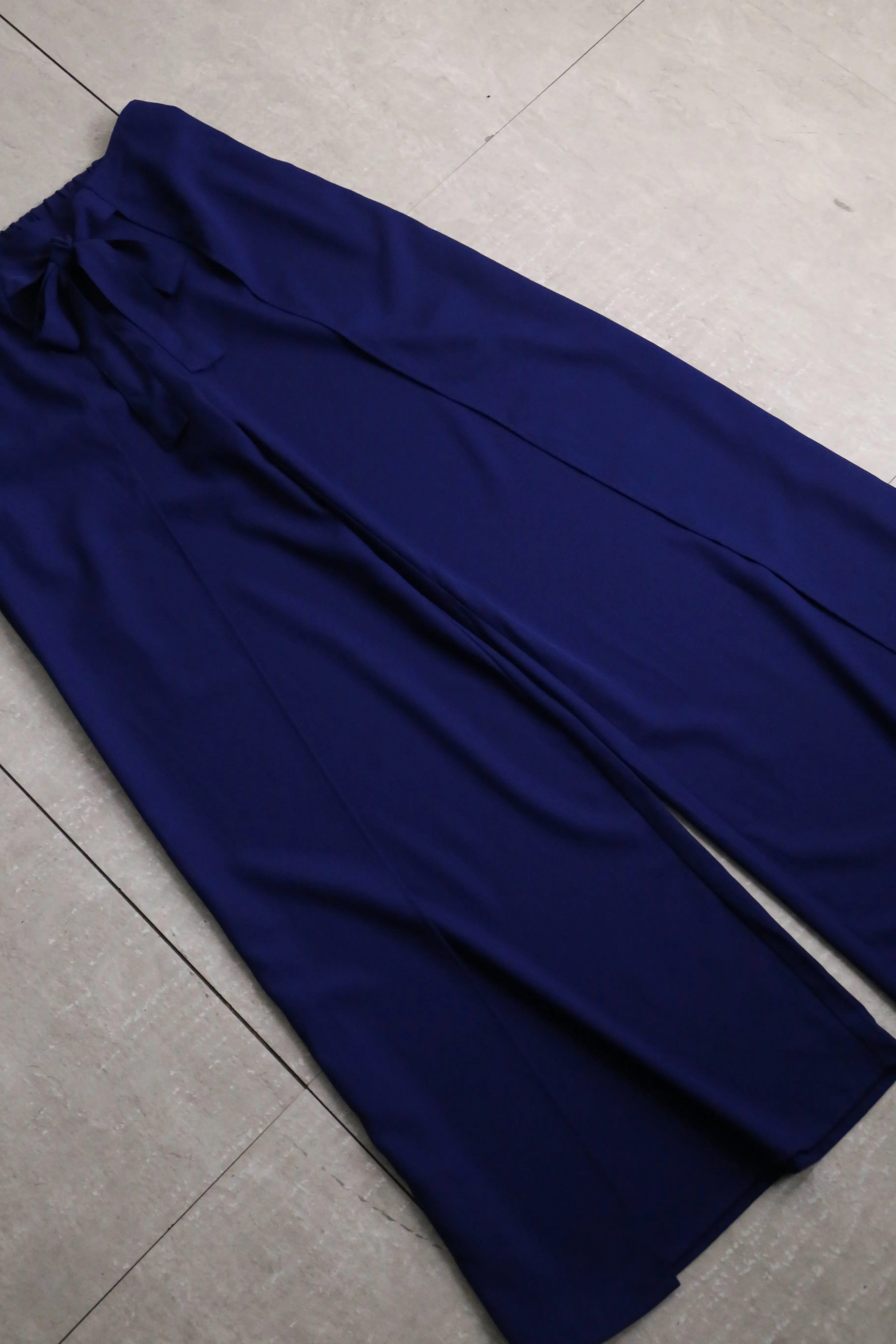 dark blue wide easy pants