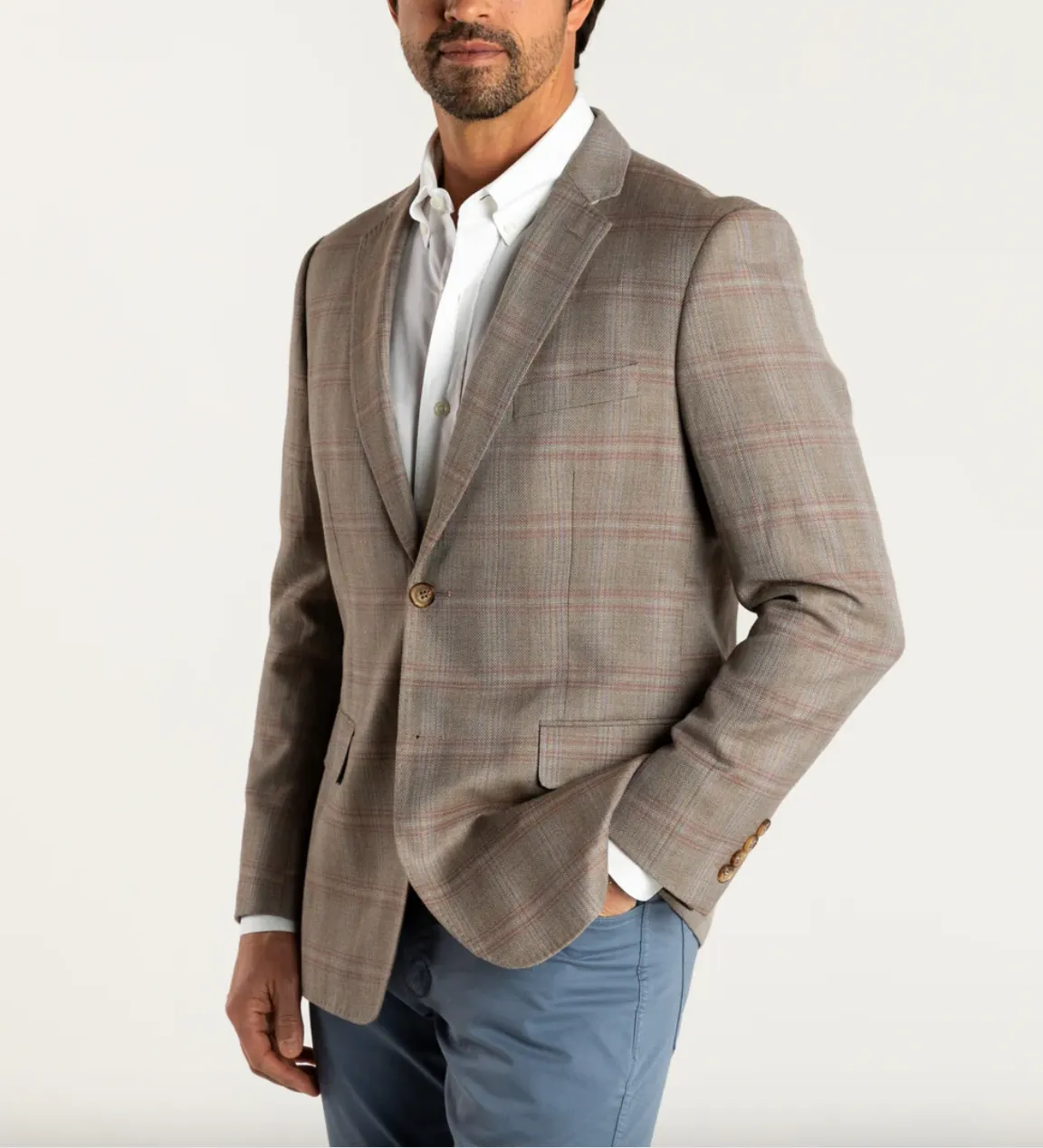 Duck Head Grier Plaid Sportcoat Walnut