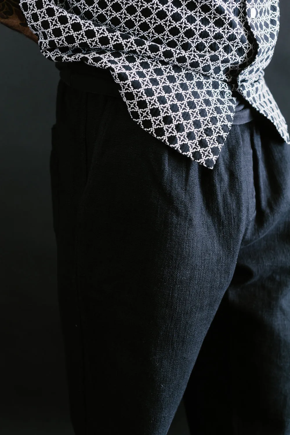 Easy Pant Cotton, Linen - Black