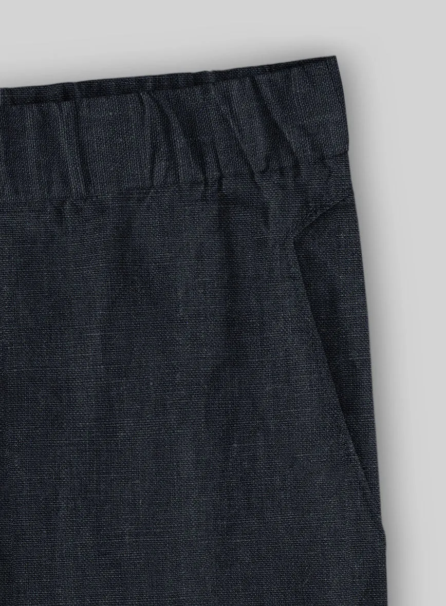 Easy Pants Dark Blue Linen