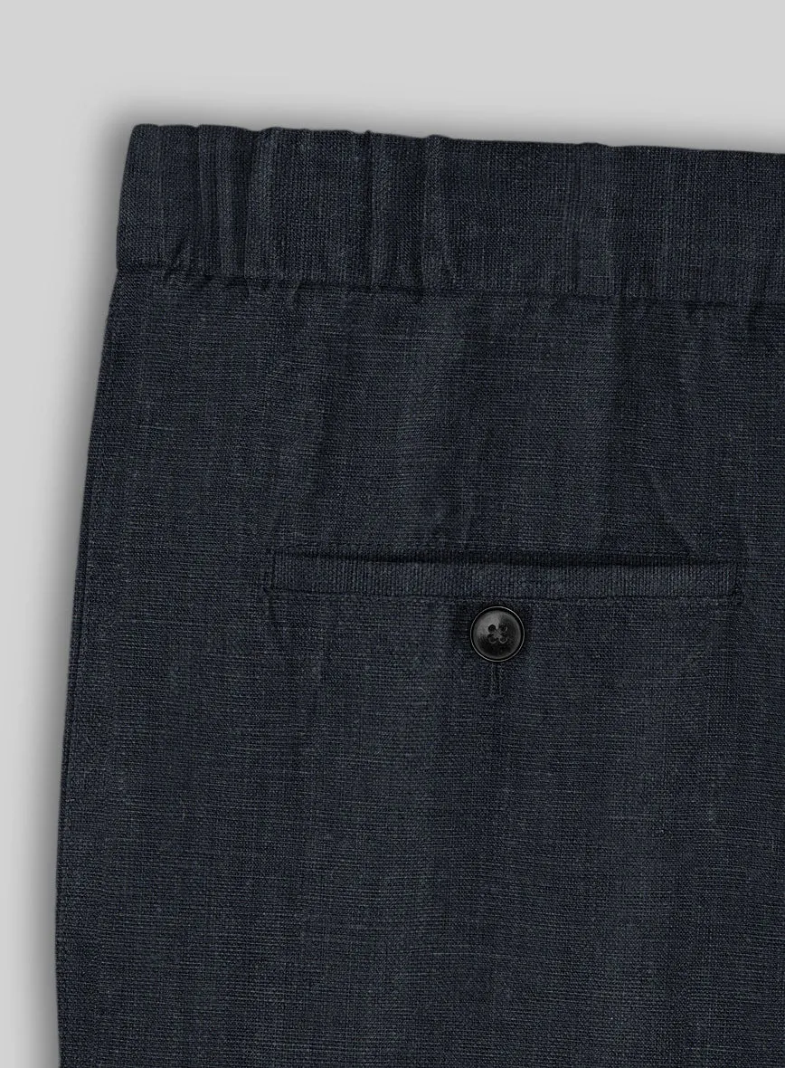 Easy Pants Dark Blue Linen