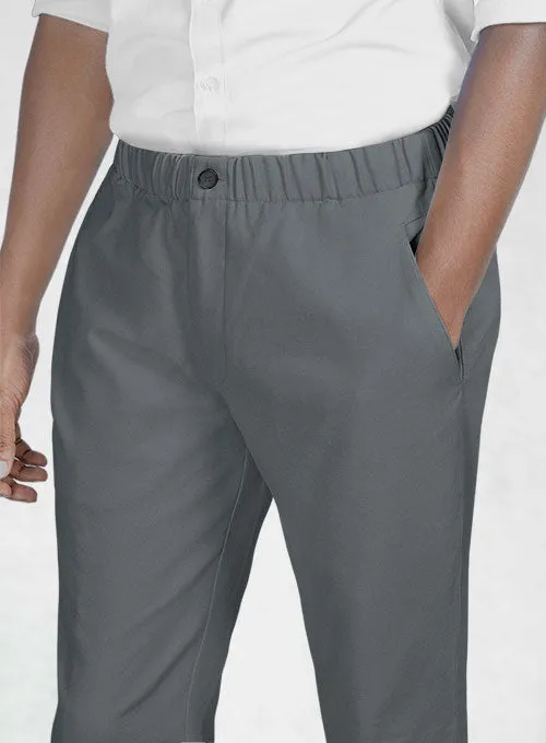 Easy Pants Gray Cotton Canvas