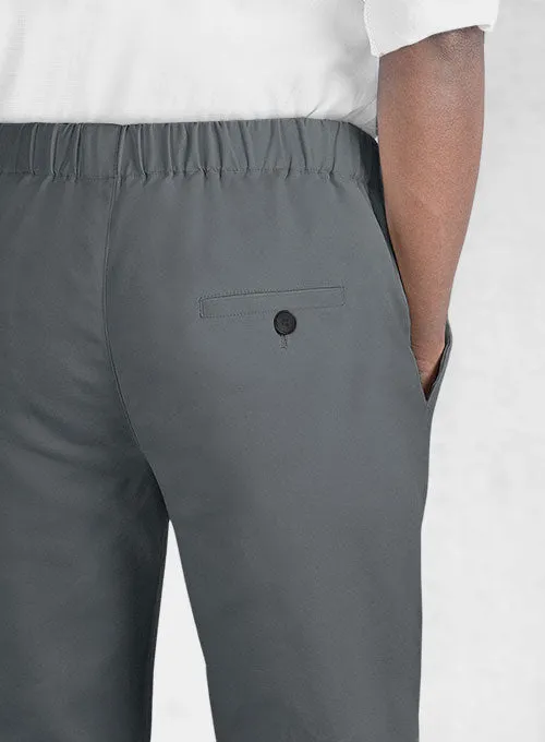 Easy Pants Gray Cotton Canvas