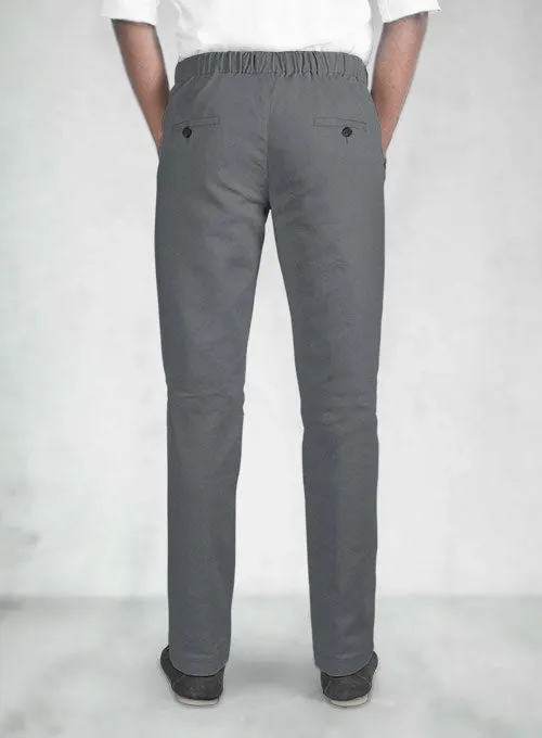 Easy Pants Gray Cotton Canvas