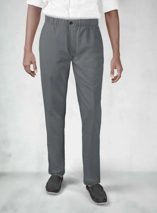 Easy Pants Gray Cotton Canvas