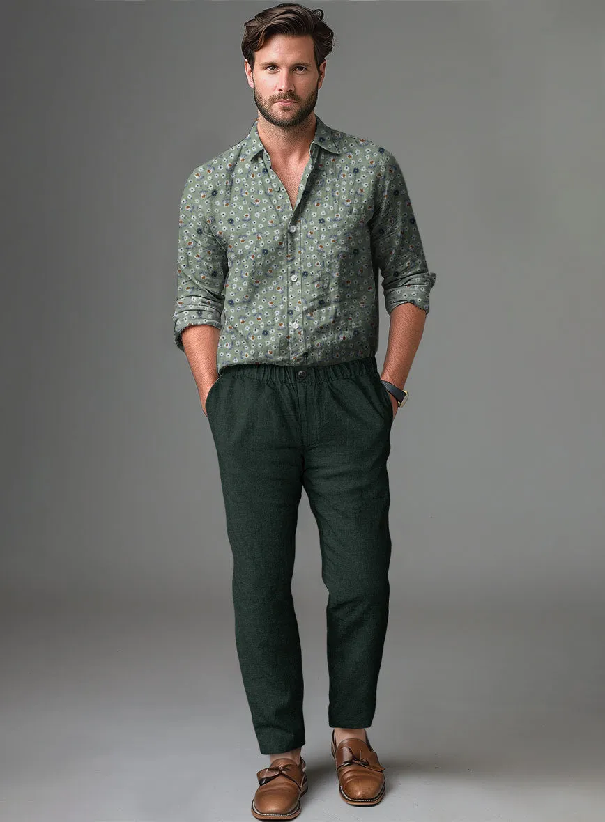 Easy Pants Martini Green Linen