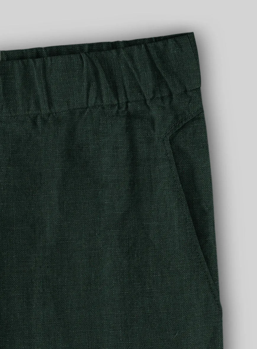 Easy Pants Martini Green Linen