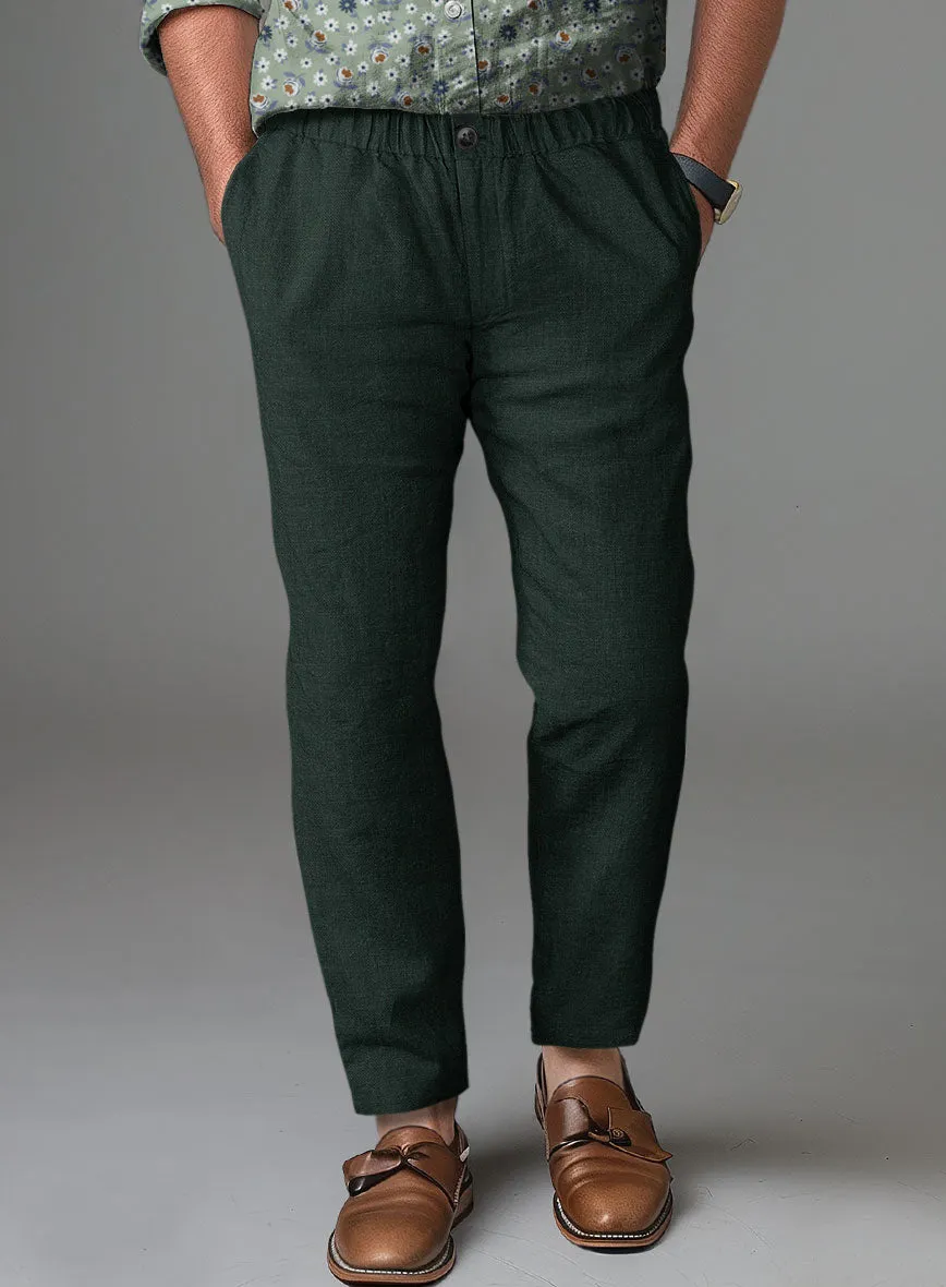 Easy Pants Martini Green Linen