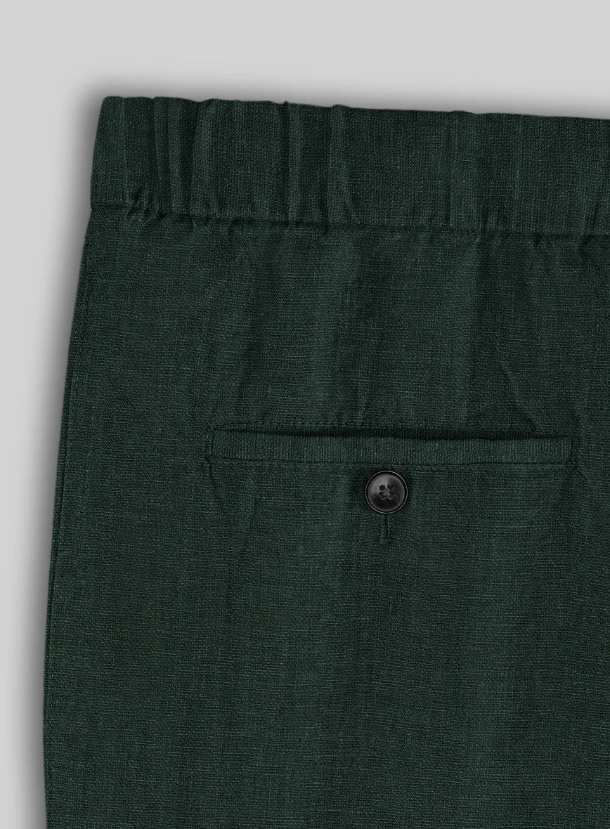 Easy Pants Martini Green Linen