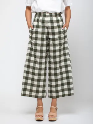 Easy Pants - Military Green Check