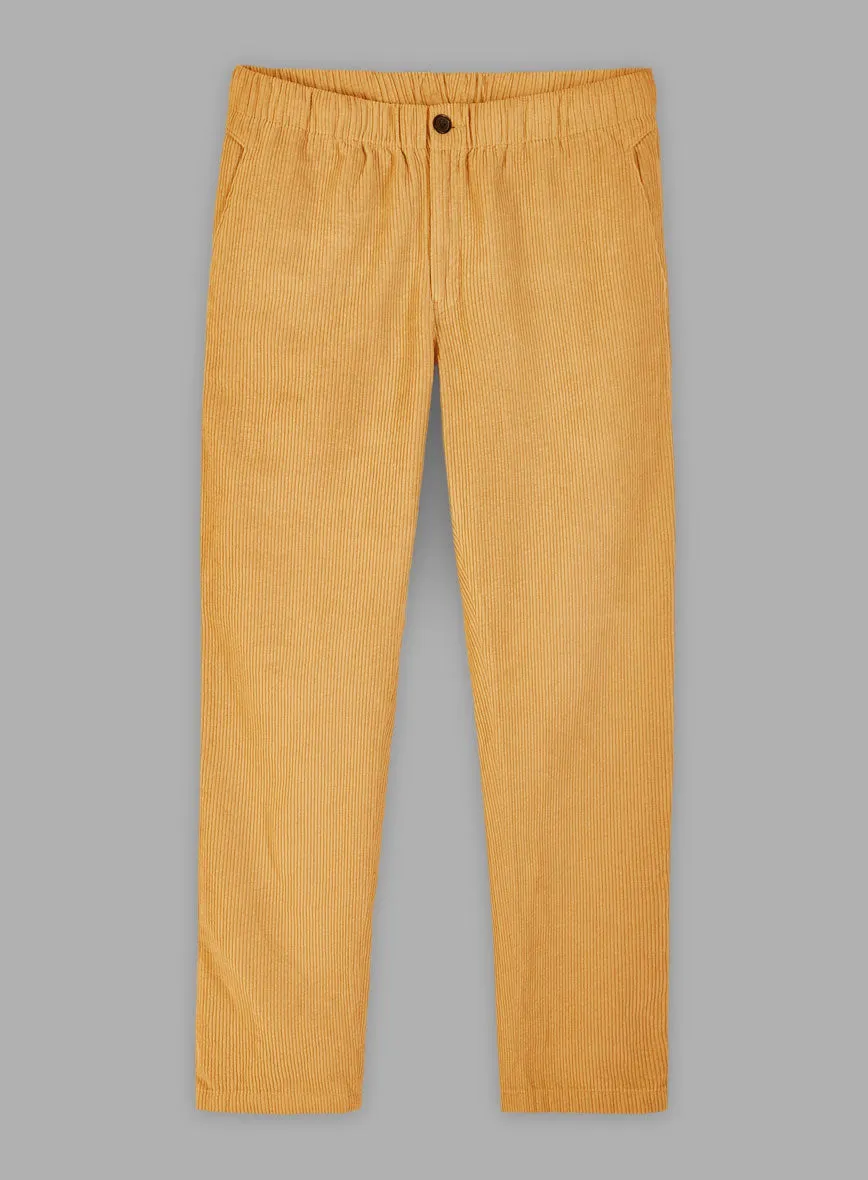 Easy Pants Naples Yellow Corduroy