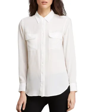 Equipment branded fine silk shirt