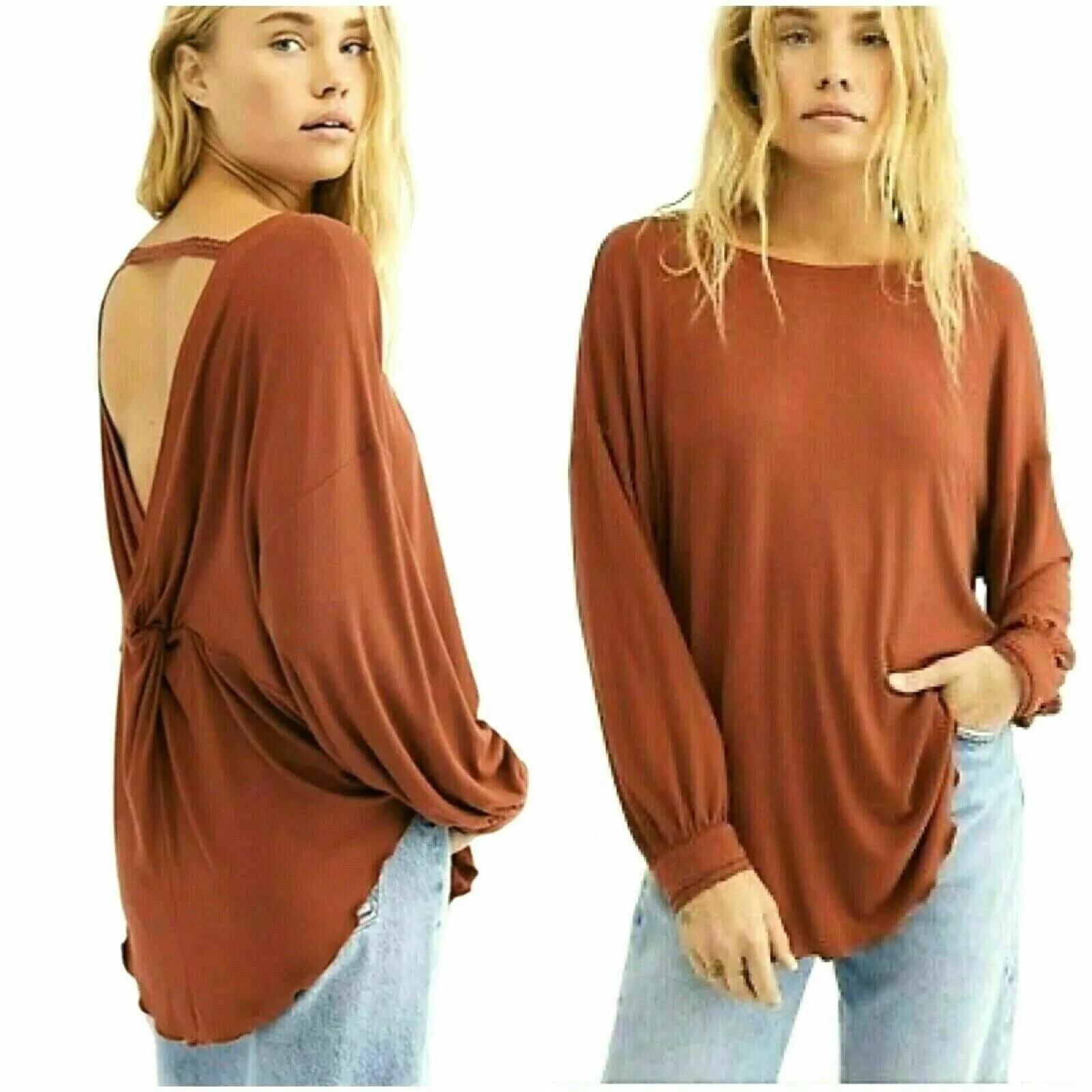 Free People Shimmy Shake Oversized Ribbed Tunic Top