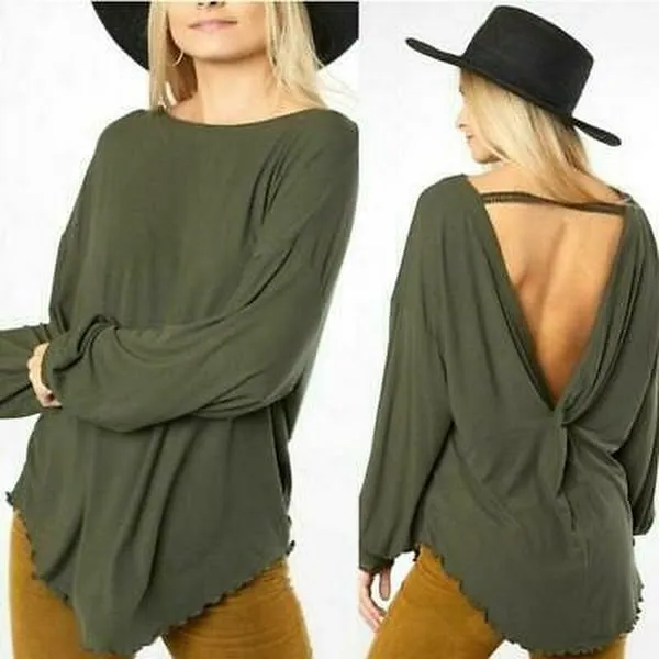 Free People Shimmy Shake Oversized Ribbed Tunic Top