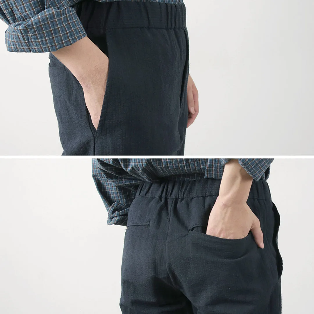 FUJITO / Cotton Linen Seersucker Easy Pants