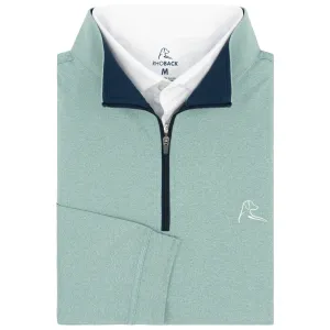 Heather Performance Q-Zip | Heather - Bullfrog Green/Antigua Green