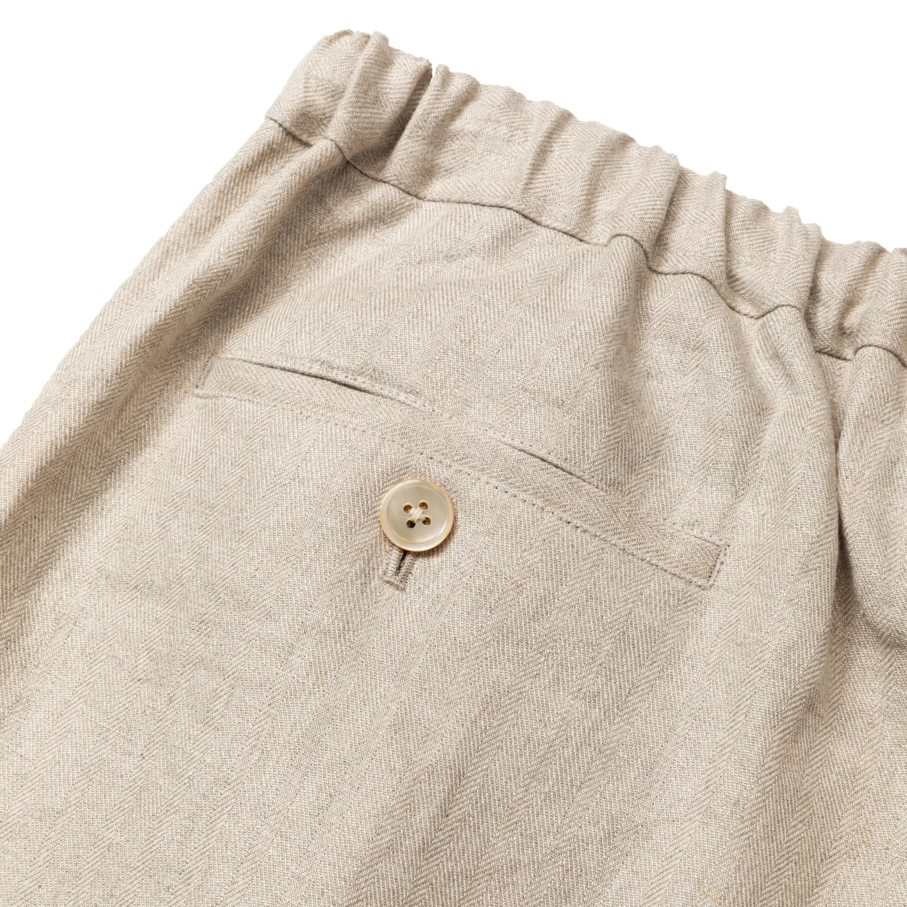 JAPAN LINEN HERRINGBONE EASY SLACKS