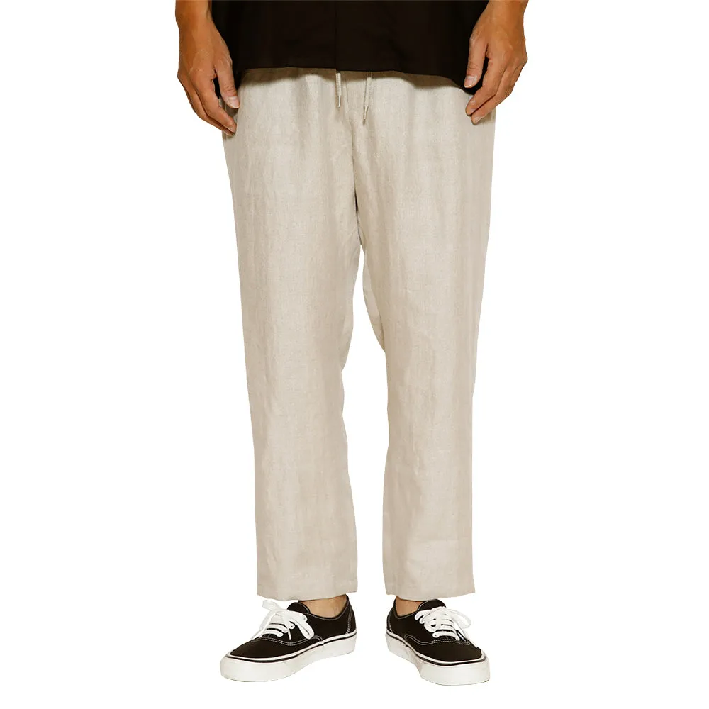 JAPAN LINEN HERRINGBONE EASY SLACKS