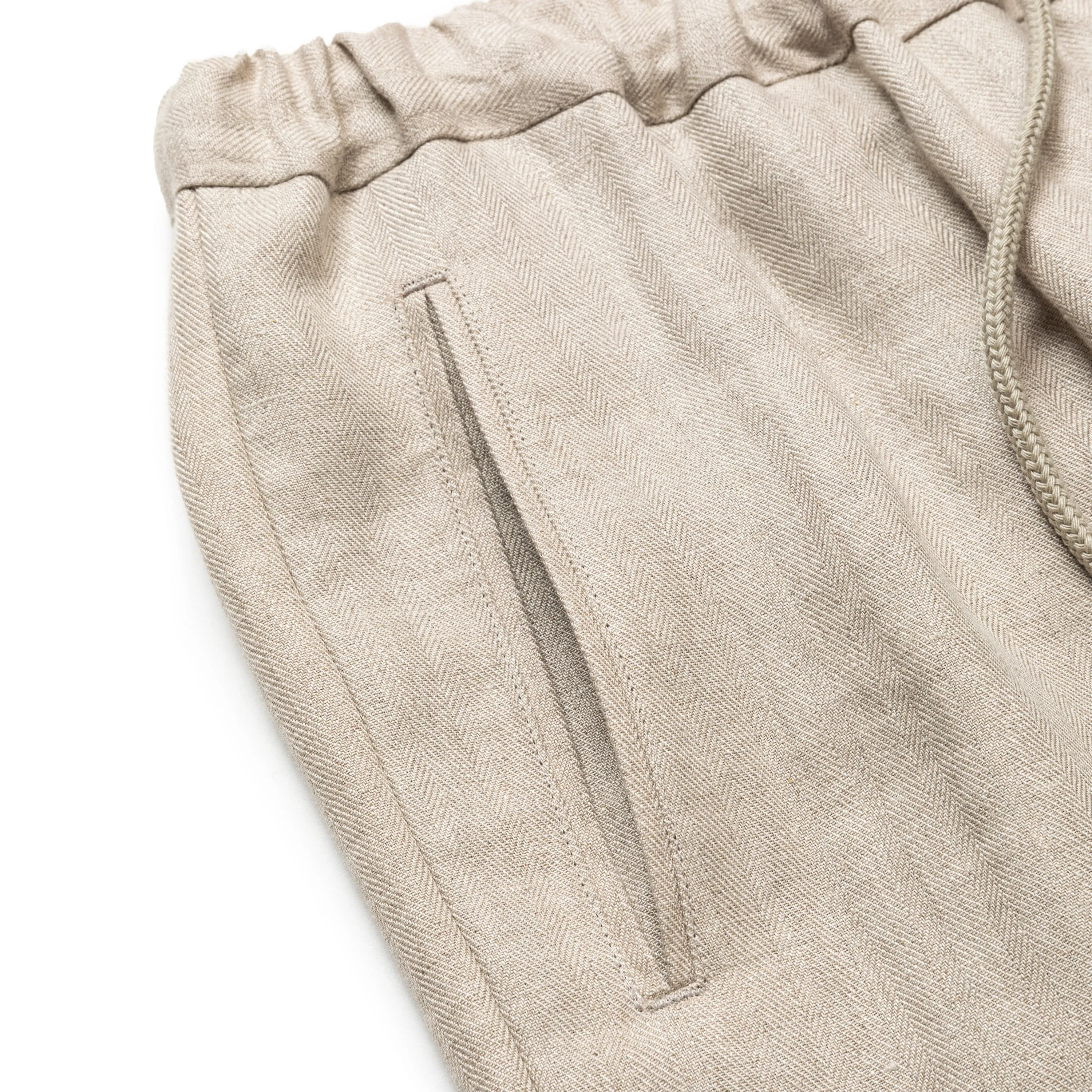 JAPAN LINEN HERRINGBONE EASY SLACKS