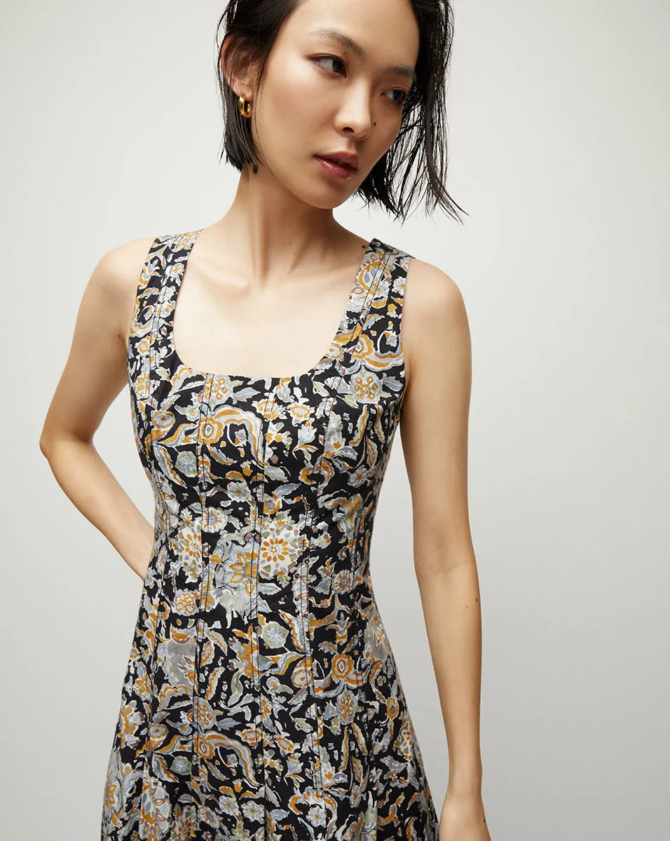 Jolie Paisley-Print Dress