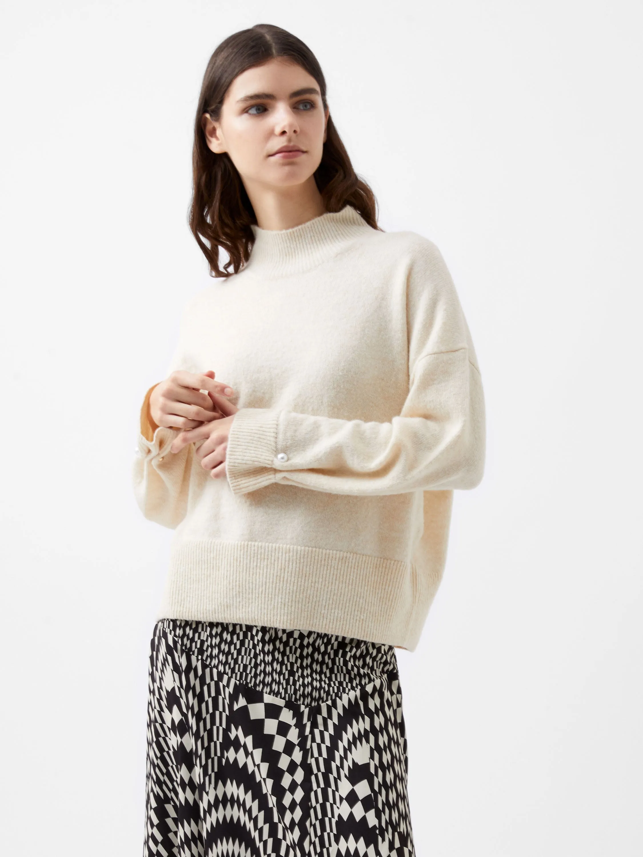 Kezia Recycled Pearl Cuff Detail Jumper