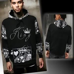 ^KING OF HEARTS^ LUXURY PULLOVER HOODIES LUX (CUT & SEW) (EMBROIDERED LOGO)