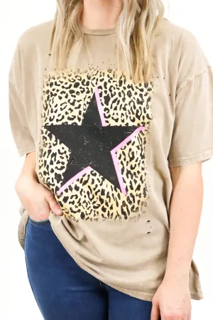 Leopard Star Graphic Tee