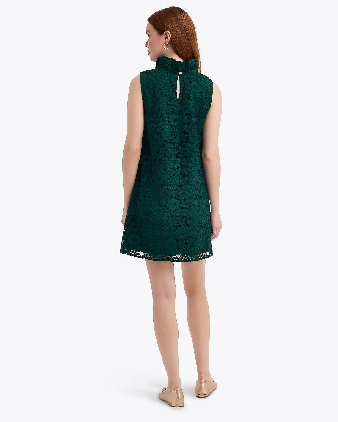 Lindsay Sleeveless Shift Dress in Lace