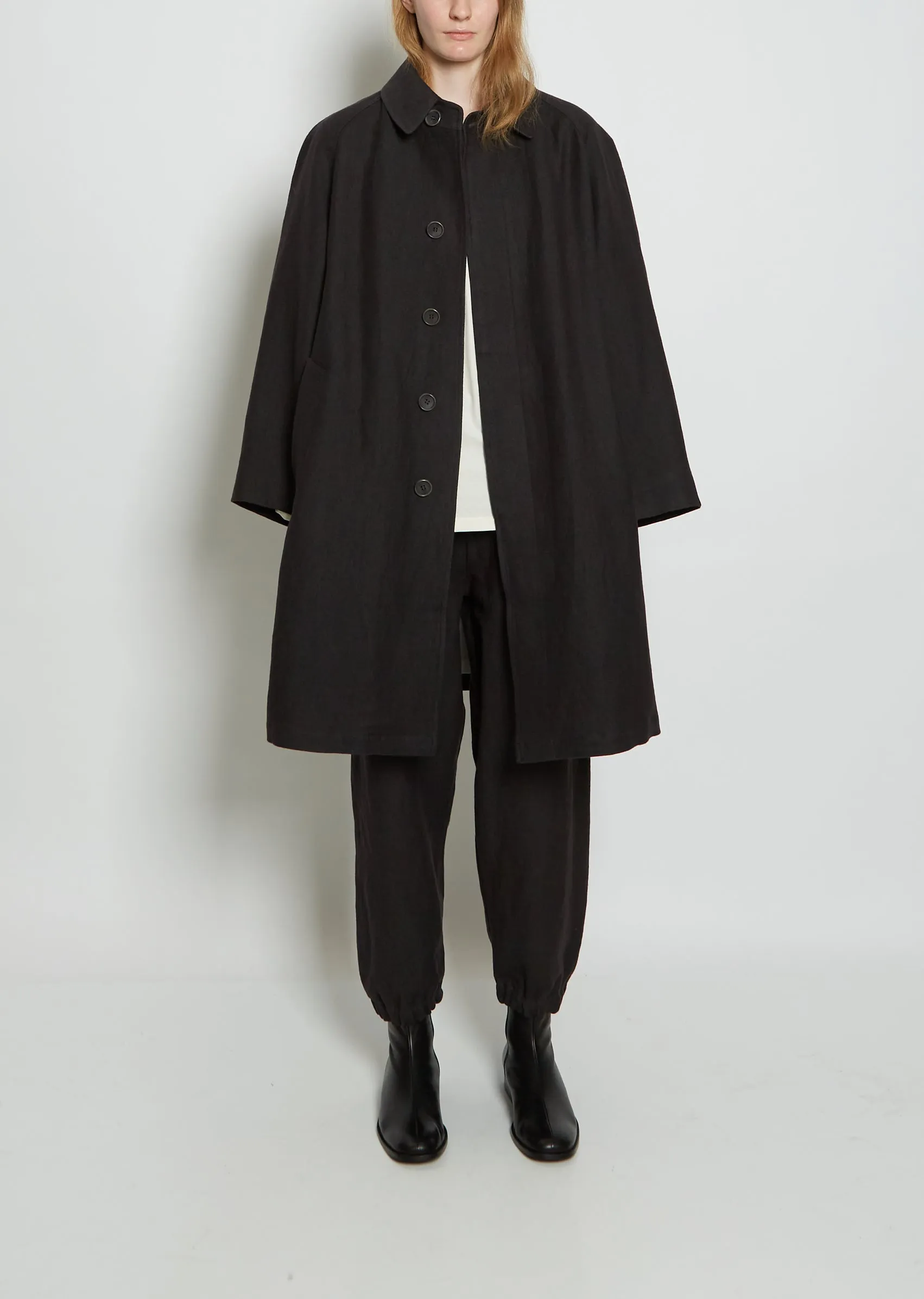 Linen and Wool Martin Mac — Off-Black