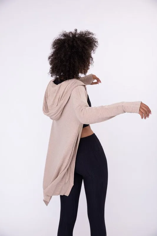 Longline Hooded Cardigan w/ Pockets