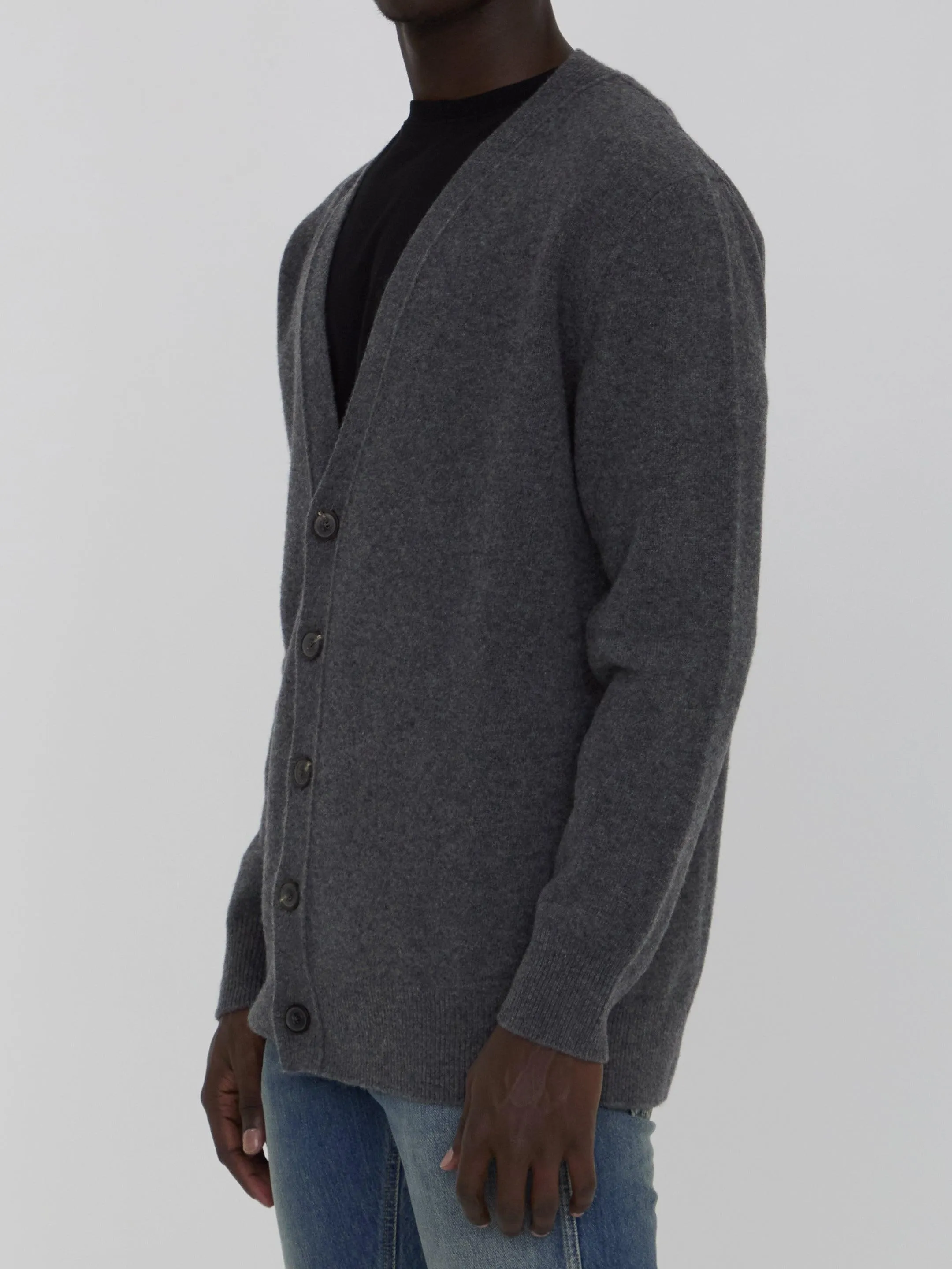 Maison Margiela Gray Y-Neck Cardigan