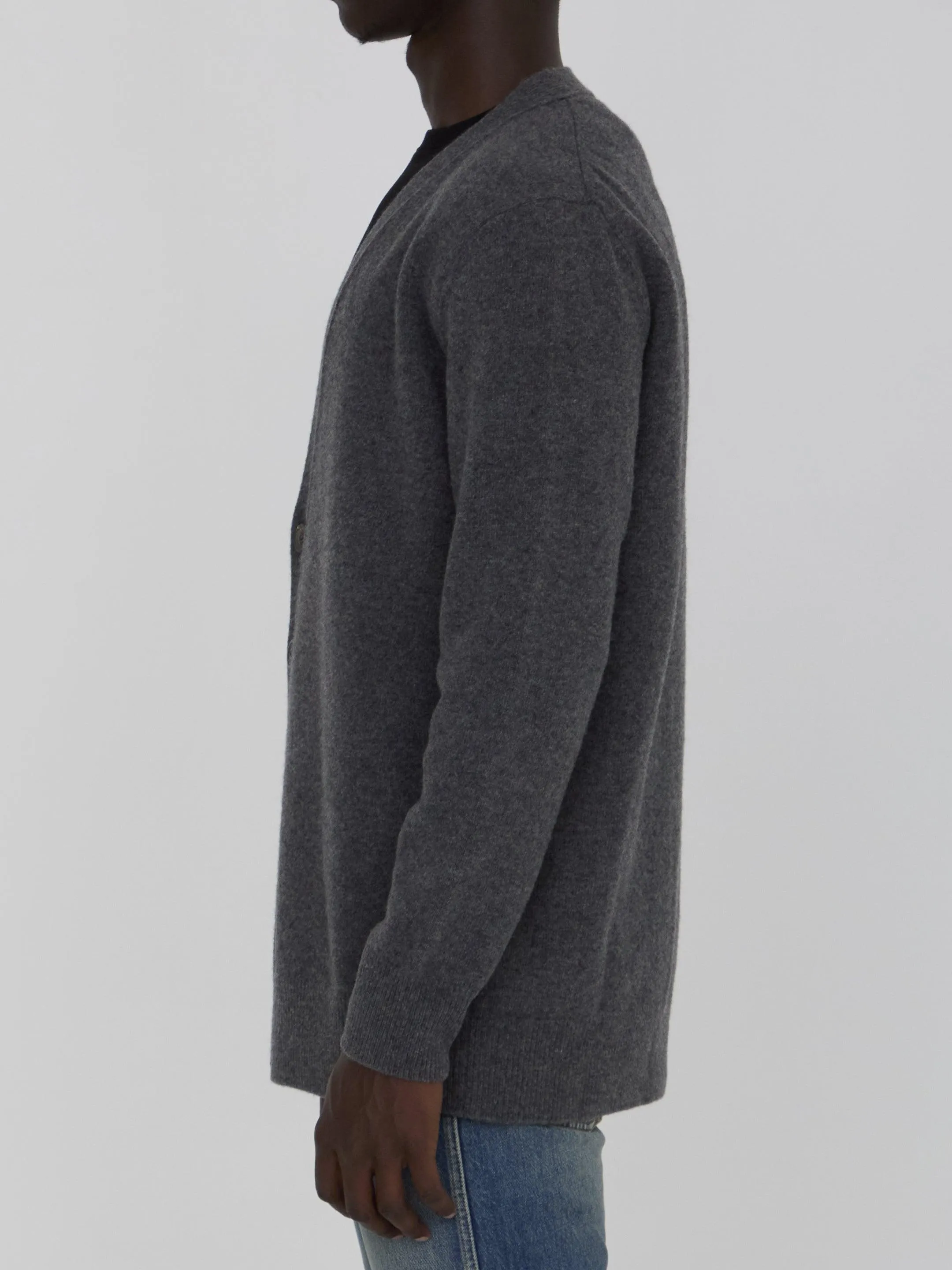 Maison Margiela Gray Y-Neck Cardigan