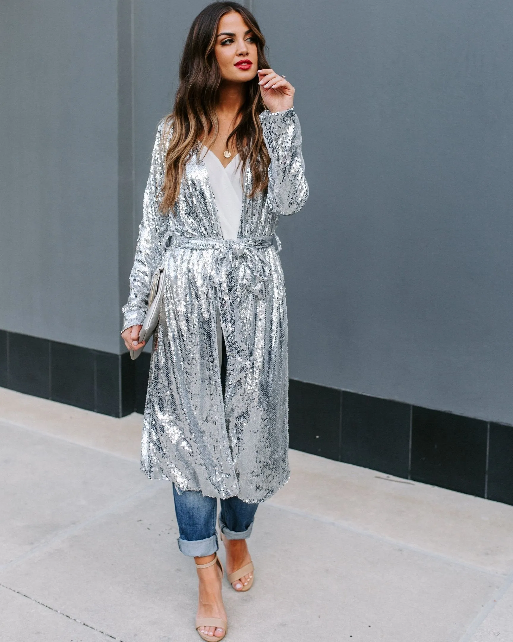 Major Compliments Sequin Duster