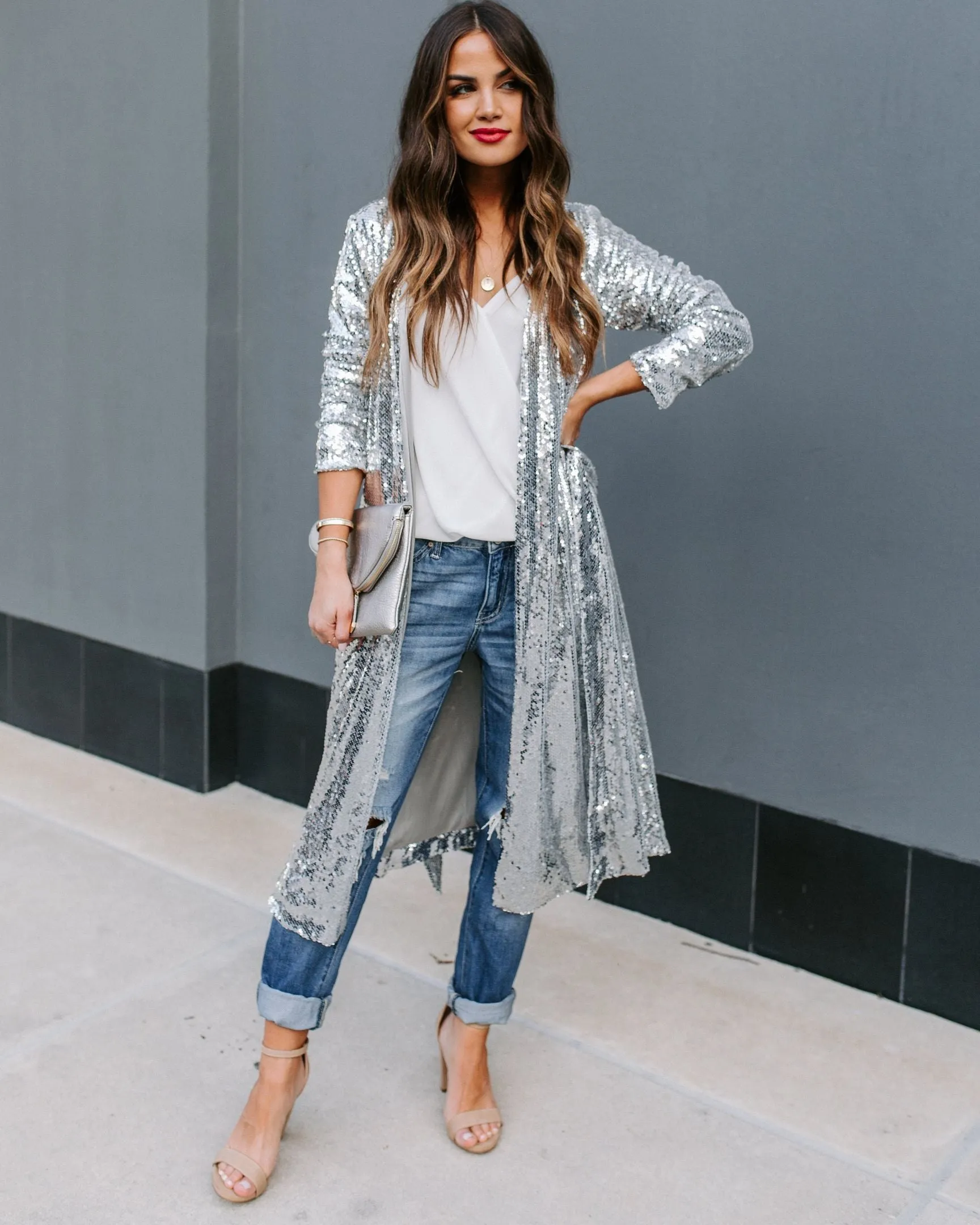 Major Compliments Sequin Duster