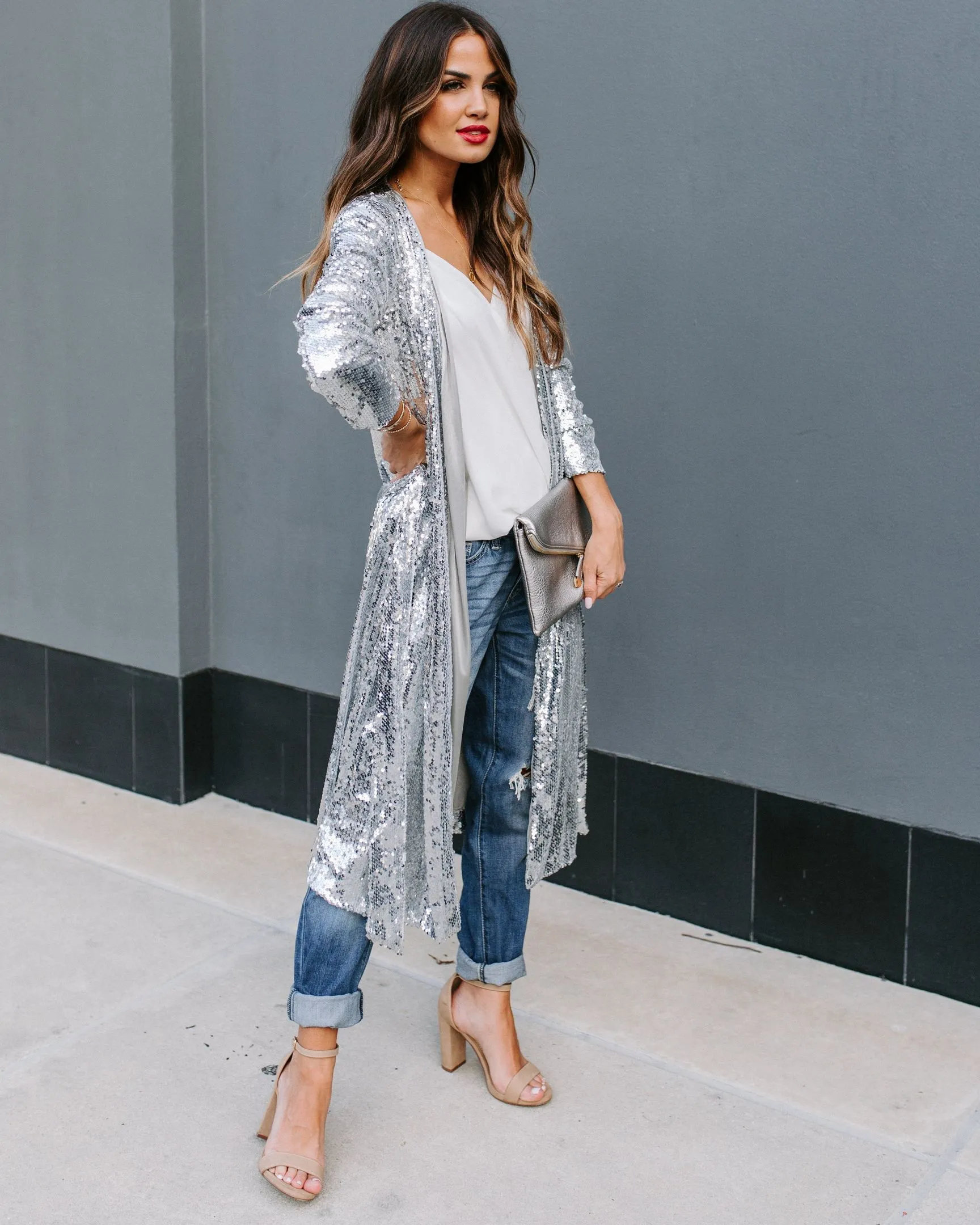 Major Compliments Sequin Duster