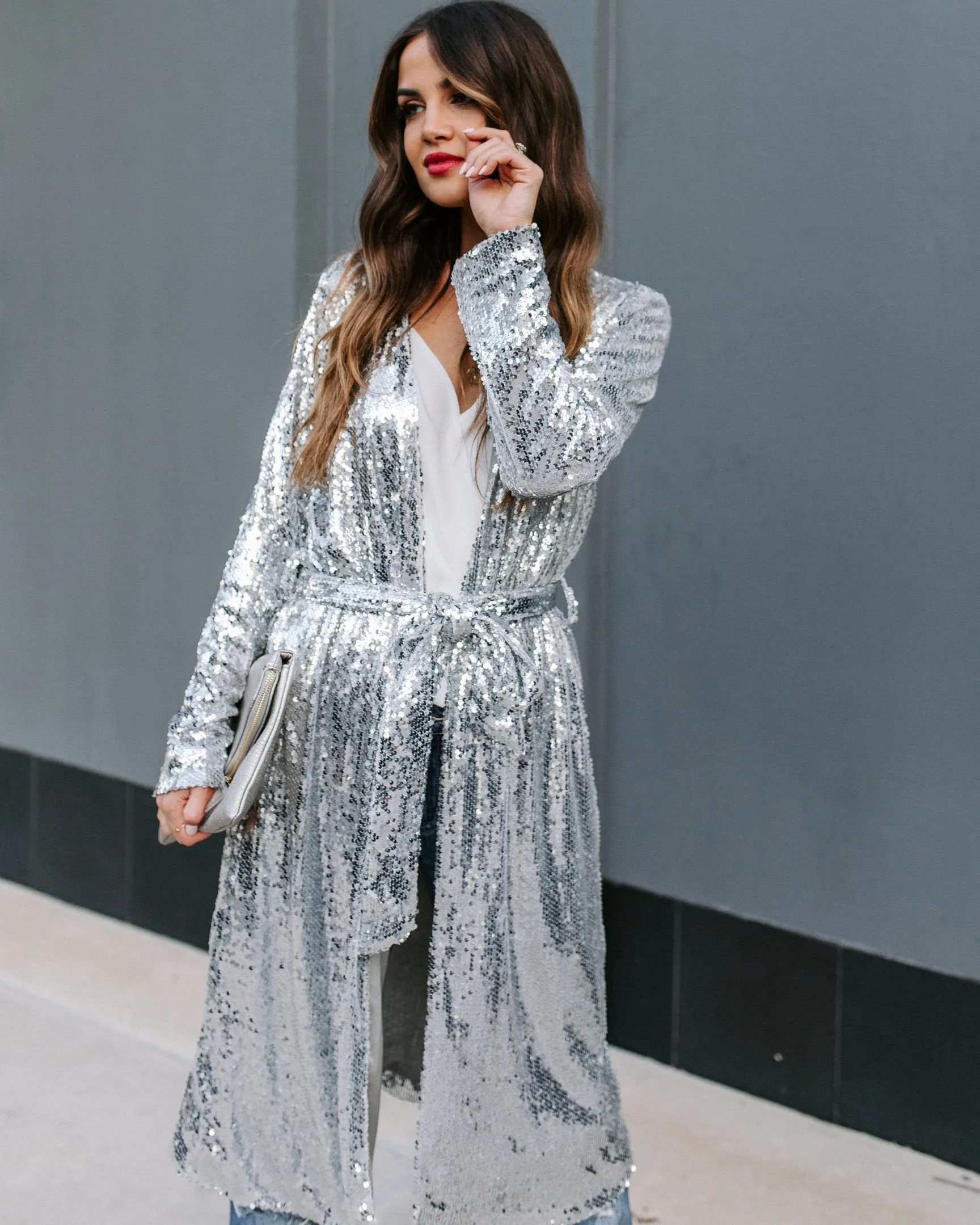 Major Compliments Sequin Duster