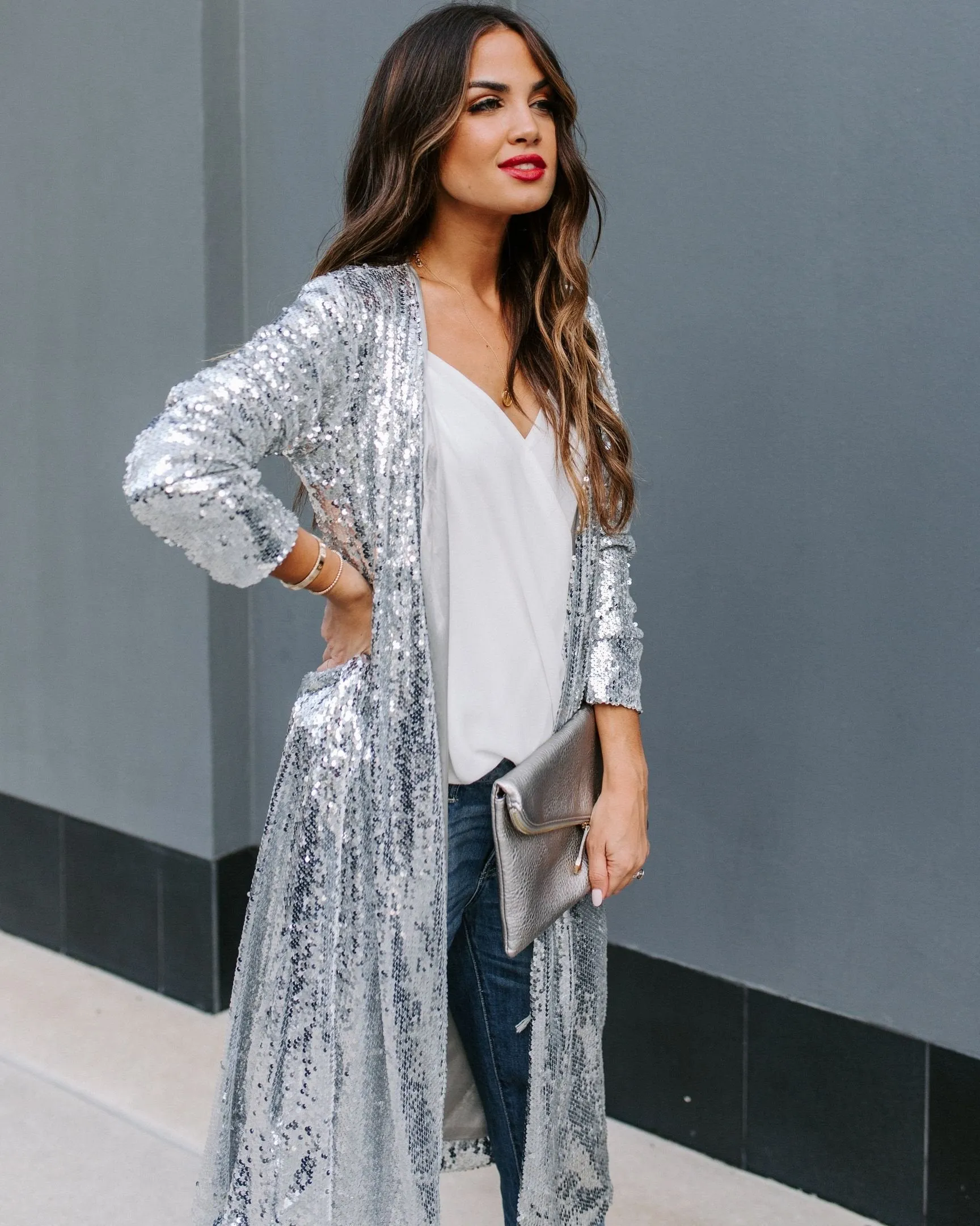 Major Compliments Sequin Duster