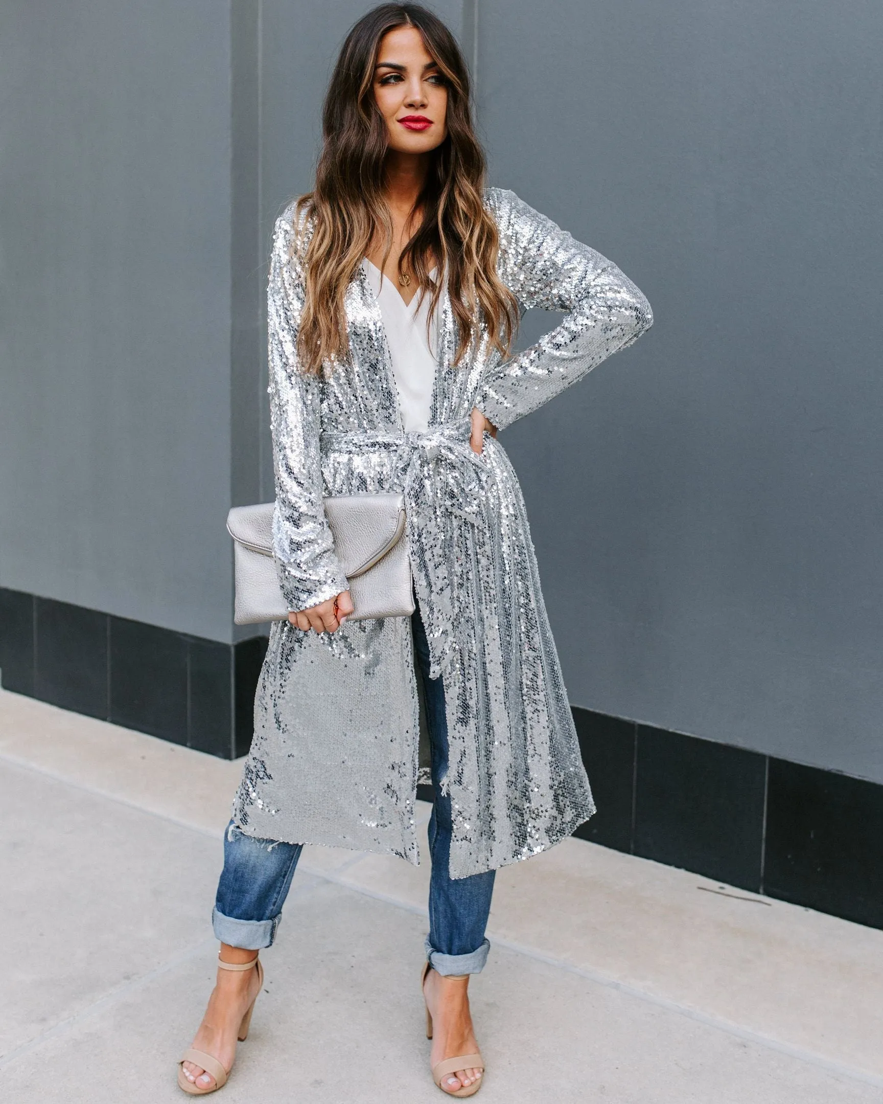 Major Compliments Sequin Duster